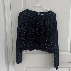 H&M Black and White Polka Dot Blouse